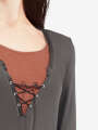 Thumbnail Gris Haut de pyjama - Lisa 3