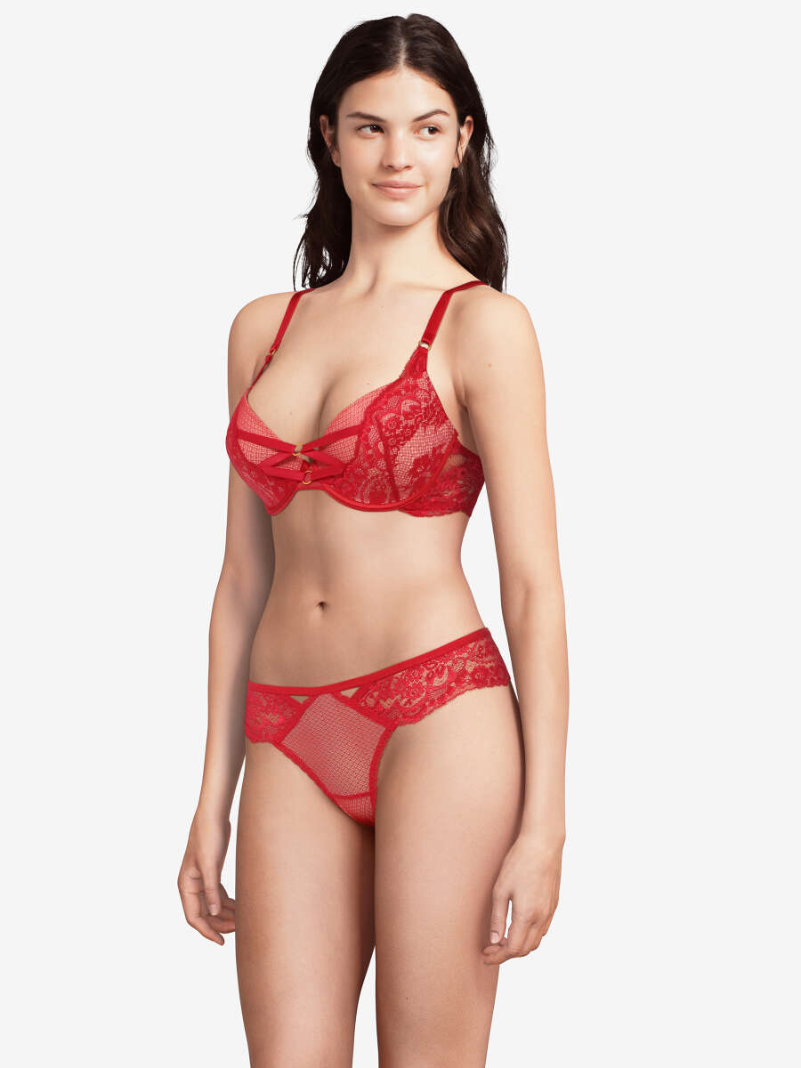 Soutien-gorge push-up - Envoutante rouge coquelicot