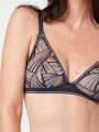 Thumbnail Bleu Soutien-gorge sans armature - India 3